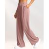 imageG Gradual Womens Wide Leg Pants High Waisted Waffle Knit Business Casual Slacks 2025 Office Dress Trousers Pants for WomenDusky Pink