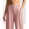imageG Gradual Womens Wide Leg Pants High Waisted Waffle Knit Business Casual Slacks 2025 Office Dress Trousers Pants for WomenDusky Pink