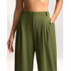imageG Gradual Womens Wide Leg Pants High Waisted Waffle Knit Business Casual Slacks 2025 Office Dress Trousers Pants for WomenEstate Green