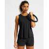 imageG Gradual Workout Tank Top for Women Sleeveless Athletic Yoga Tops High Neck Quick Dry Running Tennis Sports Shirts for WomenBlack
