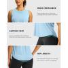 imageG Gradual Workout Tank Top for Women Sleeveless Athletic Yoga Tops High Neck Quick Dry Running Tennis Sports Shirts for WomenBlue Linen