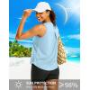 imageG Gradual Workout Tank Top for Women Sleeveless Athletic Yoga Tops High Neck Quick Dry Running Tennis Sports Shirts for WomenBlue Linen
