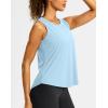 imageG Gradual Workout Tank Top for Women Sleeveless Athletic Yoga Tops High Neck Quick Dry Running Tennis Sports Shirts for WomenBlue Linen
