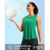 imageG Gradual Workout Tank Top for Women Sleeveless Athletic Yoga Tops High Neck Quick Dry Running Tennis Sports Shirts for WomenGreen