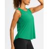 imageG Gradual Workout Tank Top for Women Sleeveless Athletic Yoga Tops High Neck Quick Dry Running Tennis Sports Shirts for WomenGreen