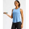 imageG Gradual Workout Tank Top for Women Sleeveless Athletic Yoga Tops High Neck Quick Dry Running Tennis Sports Shirts for WomenHaze Blue