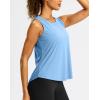 imageG Gradual Workout Tank Top for Women Sleeveless Athletic Yoga Tops High Neck Quick Dry Running Tennis Sports Shirts for WomenHaze Blue