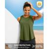imageG Gradual Workout Tank Top for Women Sleeveless Athletic Yoga Tops High Neck Quick Dry Running Tennis Sports Shirts for WomenOlive