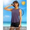 imageG Gradual Workout Tank Top for Women Sleeveless Athletic Yoga Tops High Neck Quick Dry Running Tennis Sports Shirts for WomenPurple Grey