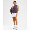 imageG Gradual Workout Tank Top for Women Sleeveless Athletic Yoga Tops High Neck Quick Dry Running Tennis Sports Shirts for WomenPurple Grey