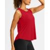 imageG Gradual Workout Tank Top for Women Sleeveless Athletic Yoga Tops High Neck Quick Dry Running Tennis Sports Shirts for WomenRed