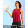 imageG Gradual Workout Tank Top for Women Sleeveless Athletic Yoga Tops High Neck Quick Dry Running Tennis Sports Shirts for WomenRed
