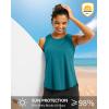 imageG Gradual Workout Tank Top for Women Sleeveless Athletic Yoga Tops High Neck Quick Dry Running Tennis Sports Shirts for WomenTeal