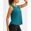 imageG Gradual Workout Tank Top for Women Sleeveless Athletic Yoga Tops High Neck Quick Dry Running Tennis Sports Shirts for WomenTeal