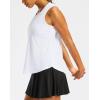 imageG Gradual Workout Tank Top for Women Sleeveless Athletic Yoga Tops High Neck Quick Dry Running Tennis Sports Shirts for WomenWhite