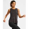 imageG Gradual Workout Tank Top for Women Sleeveless Athletic Yoga Tops High Neck Quick Dry Running Tennis Sports Shirts for WomenWhite Stripe