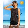imageG Gradual Workout Tank Top for Women Sleeveless Athletic Yoga Tops High Neck Quick Dry Running Tennis Sports Shirts for WomenWhite Stripe