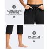 imageG Gradual Yoga Capri Pants for Women with Pockets High Waist Capris Leggings Tummy Control Straight Workout Summer Crop PantsBlack