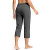 imageG Gradual Yoga Capri Pants for Women with Pockets High Waist Capris Leggings Tummy Control Straight Workout Summer Crop PantsCharcoal