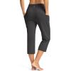 imageG Gradual Yoga Capri Pants for Women with Pockets High Waist Capris Leggings Tummy Control Straight Workout Summer Crop PantsDark Grey