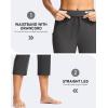 imageG Gradual Yoga Capri Pants for Women with Pockets High Waist Capris Leggings Tummy Control Straight Workout Summer Crop PantsDark Grey