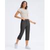 imageG Gradual Yoga Capri Pants for Women with Pockets High Waist Capris Leggings Tummy Control Straight Workout Summer Crop PantsDark Grey
