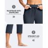 imageG Gradual Yoga Capri Pants for Women with Pockets High Waist Capris Leggings Tummy Control Straight Workout Summer Crop PantsDusty Blue