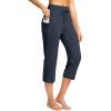 imageG Gradual Yoga Capri Pants for Women with Pockets High Waist Capris Leggings Tummy Control Straight Workout Summer Crop PantsDusty Blue