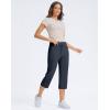 imageG Gradual Yoga Capri Pants for Women with Pockets High Waist Capris Leggings Tummy Control Straight Workout Summer Crop PantsDusty Blue