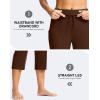 imageG Gradual Yoga Capri Pants for Women with Pockets High Waist Capris Leggings Tummy Control Straight Workout Summer Crop PantsEspresso
