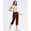 imageG Gradual Yoga Capri Pants for Women with Pockets High Waist Capris Leggings Tummy Control Straight Workout Summer Crop PantsEspresso