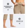 imageG Gradual Yoga Capri Pants for Women with Pockets High Waist Capris Leggings Tummy Control Straight Workout Summer Crop PantsKhaki
