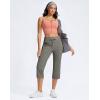 imageG Gradual Yoga Capri Pants for Women with Pockets High Waist Capris Leggings Tummy Control Straight Workout Summer Crop PantsLight Grey