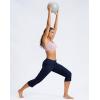 imageG Gradual Yoga Capri Pants for Women with Pockets High Waist Capris Leggings Tummy Control Straight Workout Summer Crop PantsNavy