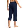 imageG Gradual Yoga Capri Pants for Women with Pockets High Waist Capris Leggings Tummy Control Straight Workout Summer Crop PantsNavy