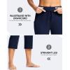 imageG Gradual Yoga Capri Pants for Women with Pockets High Waist Capris Leggings Tummy Control Straight Workout Summer Crop PantsNavy