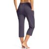 imageG Gradual Yoga Capri Pants for Women with Pockets High Waist Capris Leggings Tummy Control Straight Workout Summer Crop PantsPurple