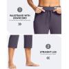 imageG Gradual Yoga Capri Pants for Women with Pockets High Waist Capris Leggings Tummy Control Straight Workout Summer Crop PantsPurple