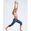 imageG Gradual Yoga Capri Pants for Women with Pockets High Waist Capris Leggings Tummy Control Straight Workout Summer Crop PantsStone Blue