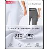 imageG Gradual Yoga Capri Pants for Women with Pockets High Waist Capris Leggings Tummy Control Straight Workout Summer Crop PantsWhite