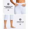 imageG Gradual Yoga Capri Pants for Women with Pockets High Waist Capris Leggings Tummy Control Straight Workout Summer Crop PantsWhite