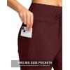 imageG Gradual Yoga Capri Pants for Women with Pockets High Waist Capris Leggings Tummy Control Straight Workout Summer Crop PantsWine