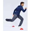 imageMens Fleece Lined Winter Pants 32quot34quot36quot Inseam Tall Sweatpants with Zipper Pockets Warm Athletic Joggers MenHeather Dusty Blue