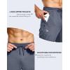 imageMens Fleece Lined Winter Pants 32quot34quot36quot Inseam Tall Sweatpants with Zipper Pockets Warm Athletic Joggers MenHeather Dusty Blue