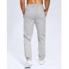 imageMens Fleece Lined Winter Pants 32quot34quot36quot Inseam Tall Sweatpants with Zipper Pockets Warm Athletic Joggers MenHeather Medium Grey
