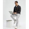 imageMens Golf Pants 30quot32quot34quot Stretch Dress Pants Quick Dry Casual Slacks Work Business Trousers for Men with PocketsGull Gray