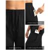 imageWomens Capri Pants with 4 Pockets Soft Cotton Stretch Cropped Pants Loose Cargo Capris for Women Yoga CasualBlack