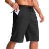 imageG Gradual Mens 11quot Board Shorts with 3 Zipper Pockets Long Swim Trunks Quick Dry Bathing Suit Swimwear Beach Shorts No LinerBlack