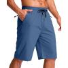 imageG Gradual Mens 11quot Board Shorts with 3 Zipper Pockets Long Swim Trunks Quick Dry Bathing Suit Swimwear Beach Shorts No LinerBlue