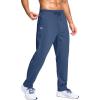 imageG Gradual Mens Fleece Lined Pants with Zipper Pocket Winter Warm Athletic Joggers Sweatpants for Men Workout Running GymDark Blue